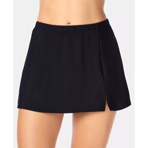 Swim Solutions Skirtini Hipster Thigh Minimizer Swim Skirt Black Size 16 NWOT
